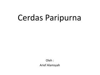 cerdas paripurna