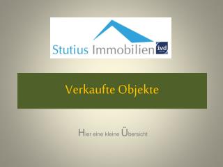 verkaufte objekte