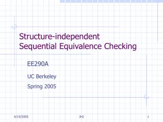 Structure-independent Sequential Equivalence Checking