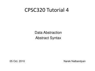 CPSC320 Tutorial 4