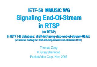 Signaling End-Of-Stream in RTSP (or RTCP)