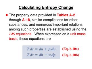Calculating Entropy Change