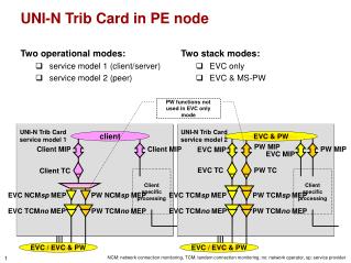 UNI-N Trib Card in PE node