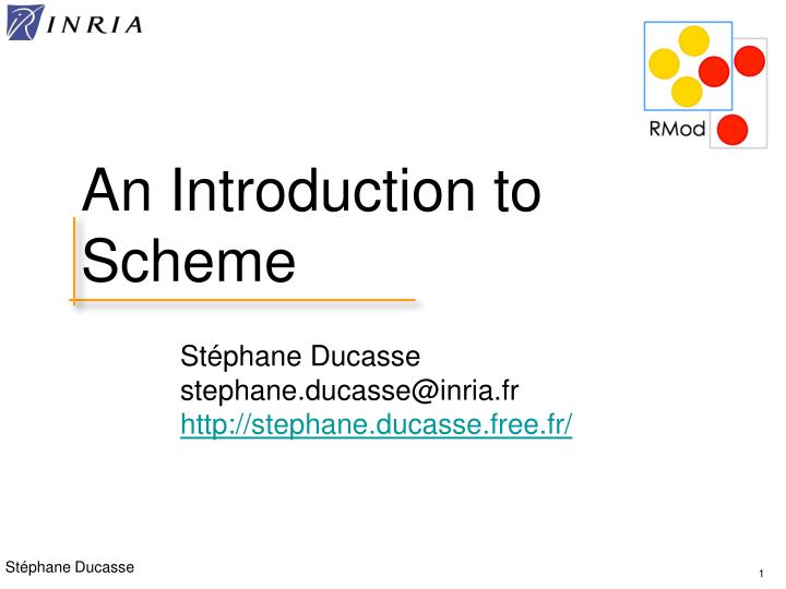 an introduction to scheme