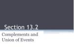 Probability Complements and Event Unions - slide 1