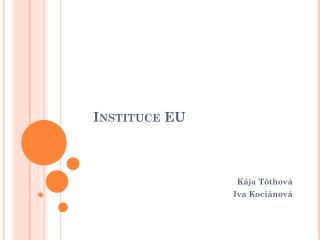 instituce eu