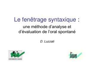 le fen trage syntaxique