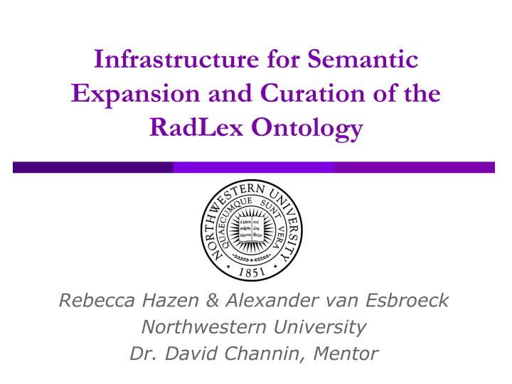 infrastructure for semantic expansion and curation of the radlex ontology