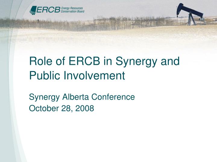 role of ercb in synergy and public involvement