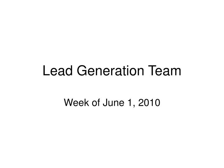 lead generation team
