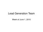 Lead Generation Team - slide 1