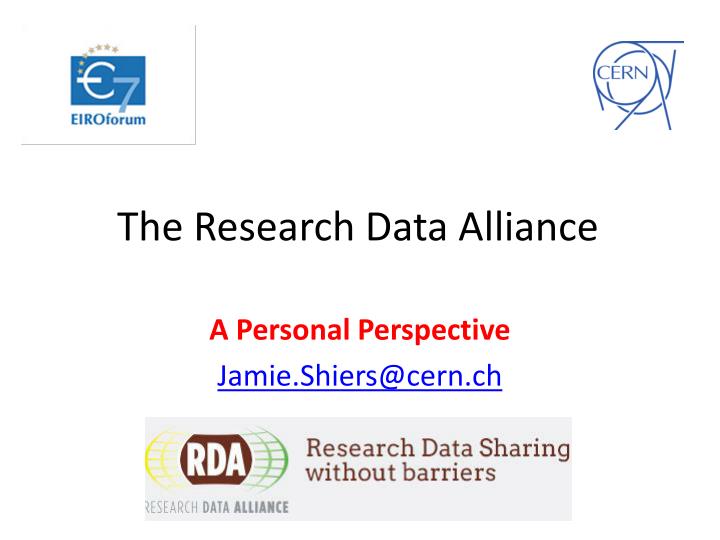 the research data alliance