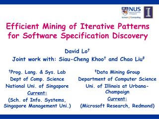 Efficient Mining of Iterative Patterns for Software Specification Discovery