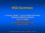 Summary of WG3 Discussions at Nufact09 Workshop on Muon Cooling and Accelerator Innovations - slide 1