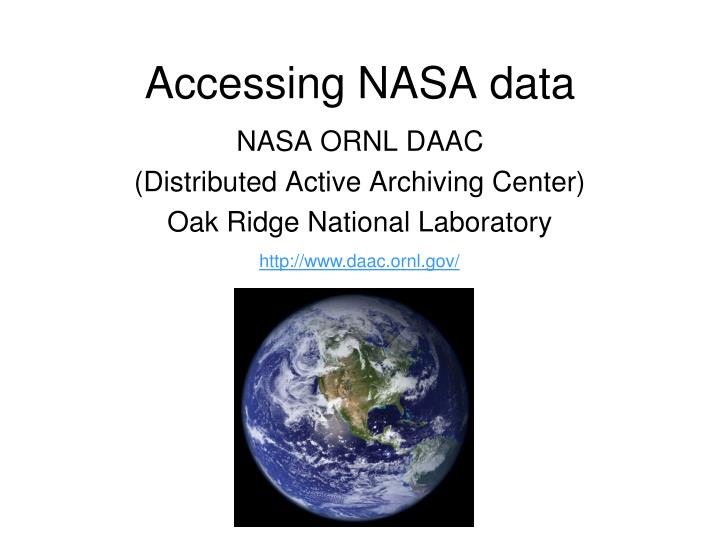 accessing nasa data