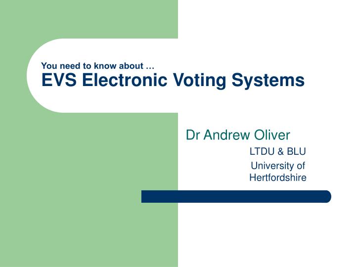 you need to know about evs electronic voting systems