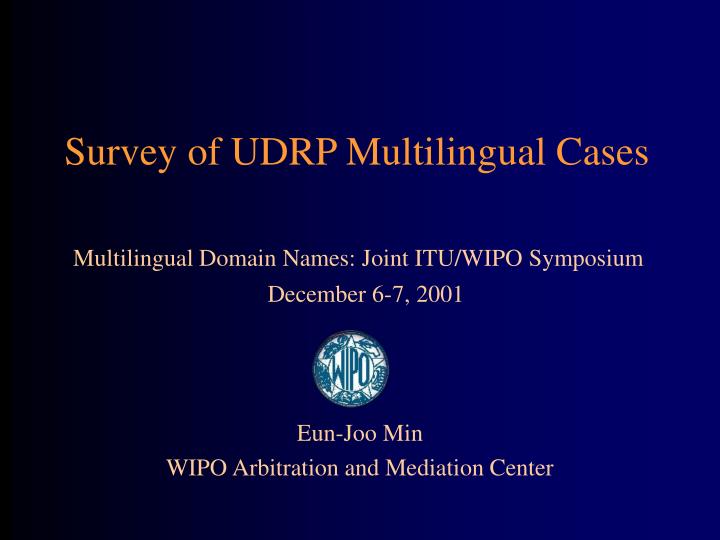 survey of udrp multilingual cases