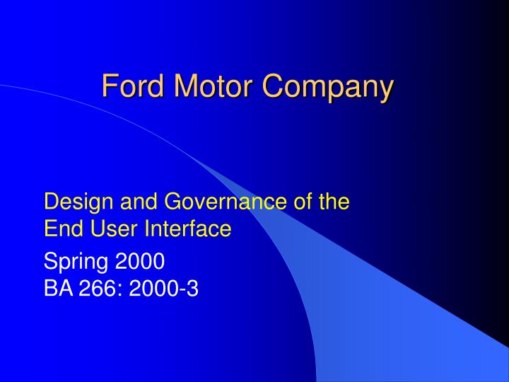 ford motor company