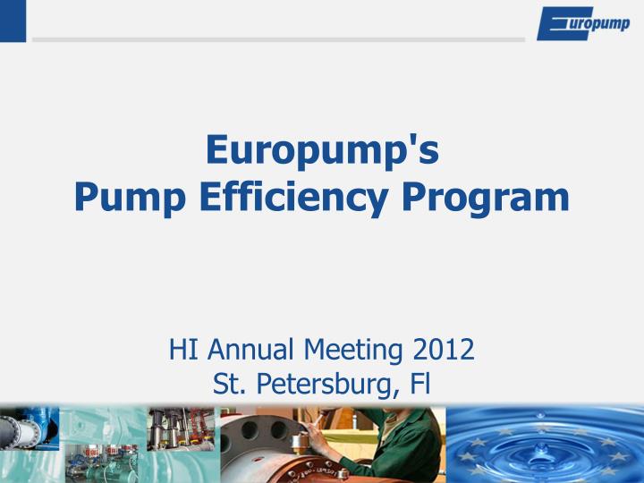 europump s pump efficiency program