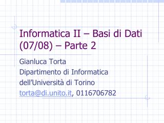 informatica ii basi di dati 07 08 parte 2