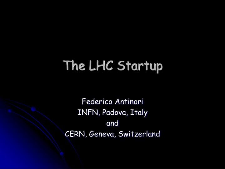 the lhc startup
