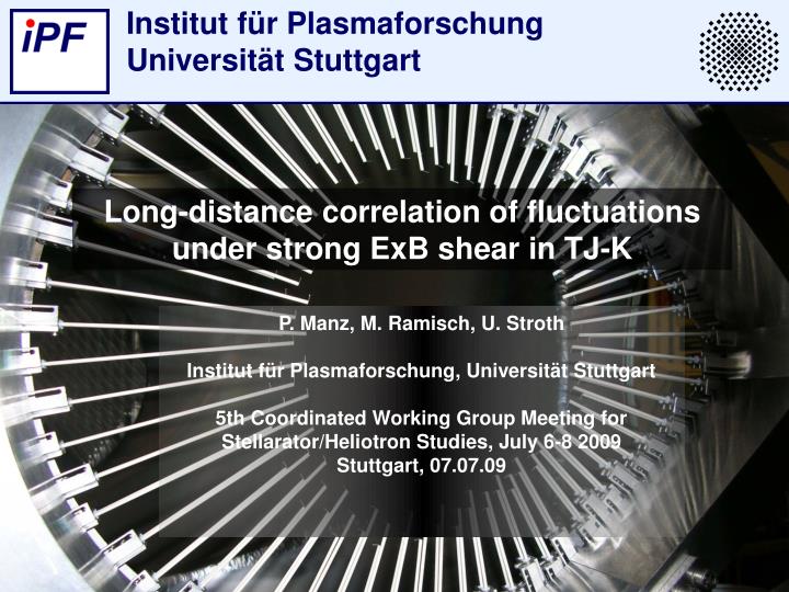 long distance correlation of fluctuations under strong exb shear in tj k