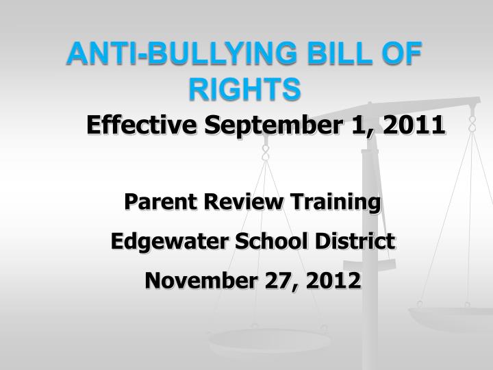 anti bullying bill of rights