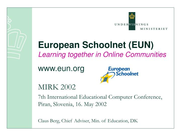 european schoolnet eun learning together in online communities