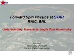 Understanding Transverse Single Spin Asymmetry - slide 1