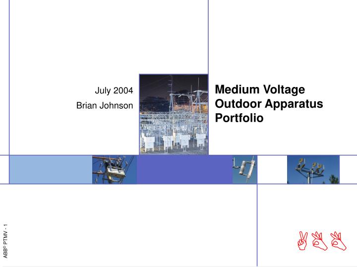 medium voltage outdoor apparatus portfolio