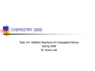 CHEMISTRY 2600