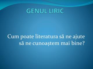 genul liric