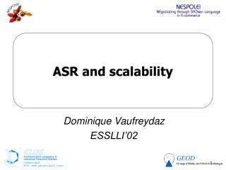 ASR and scalability