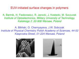 EUV-initiated surface changes in polymers