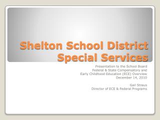 Shelton School District Special Services