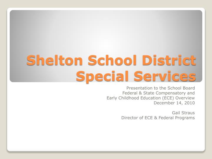 shelton school district special services