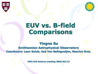 EUV vs. B-field Comparisons