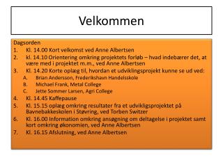 velkommen
