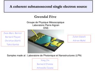 A coherent subnanosecond single electron source