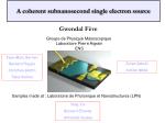 Advances in Coherent Subnanosecond Single Electron Sources - slide 1