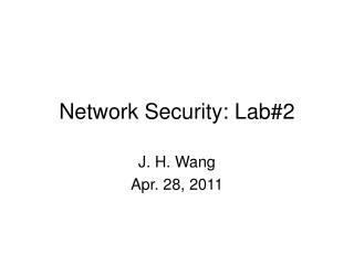 Network Security: Lab#2