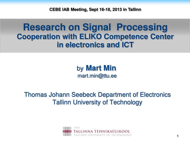 thomas johann seebeck department of electronics tallinn university of technology