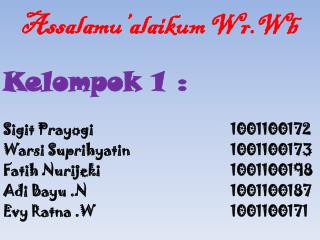 assalamu alaikum wr wb