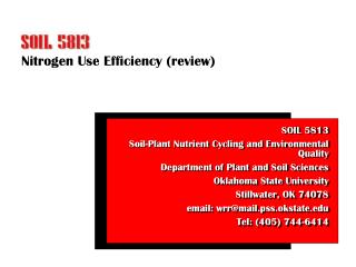 Nitrogen Use Efficiency (review)