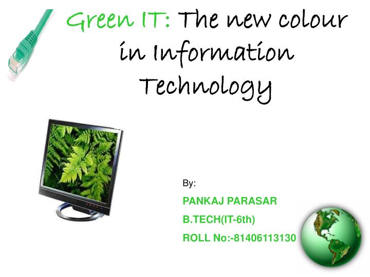 green it the new colour in information technology