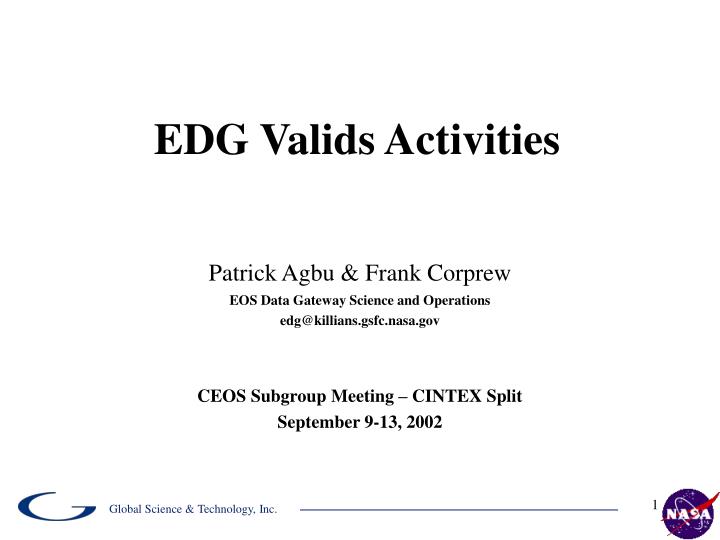 edg valids activities