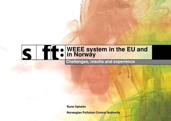 weee system in the eu and in norway