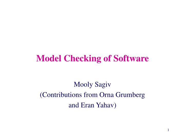 model checking of software