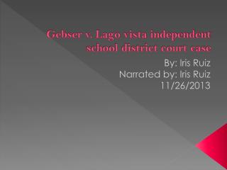 Gebser v. Lago vista independent school district court case