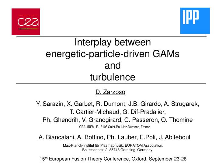interplay between energetic particle driven gams and turbulence